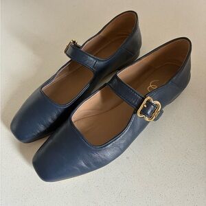 Sam Edelman Michaela Navy Blue Mary Jane Flats